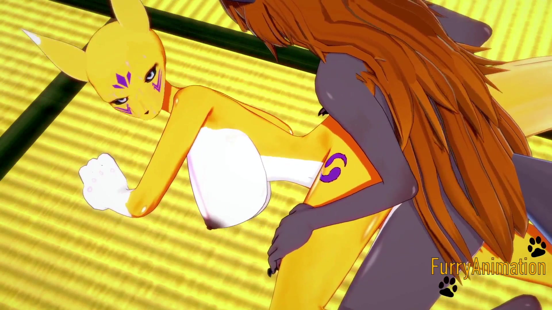 Digimon Hentai - Taomon & Grey Fox handjob, boobjob, blowjob and fucked 2/2 - Yiff Manga Anime Japanese Porn - Free MILF Video
